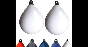 Set van 2 Majoni bolvormige stootkussens, Diameter 55 cm, wit