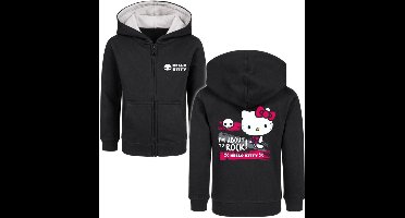 Hello Kitty Metal-Kids - I'm about to Rock Kinder vesten zwart 128