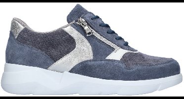 WALDLAUFER DAMES SNEAKERS BLAUW 668001 413 855 K-FUNKY JEANS WEISS ARGENTO maat 40