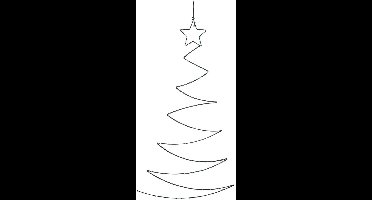 Svenska Living LED kerstboom wanddecoratie groen 100x60cm USB.