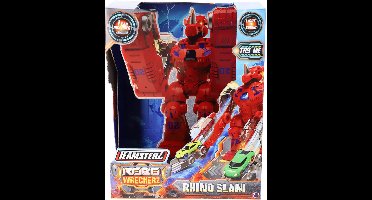 Robot dino auto lanceerder speelgoedauto licht geluid interactief.