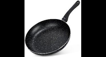 Koekenpan Graniet BLACK LINE 28 cm - Multifunctionele Pan voor Vlees - Groenten
