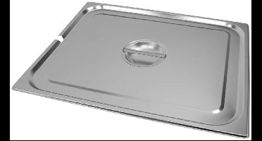 Mega-M GN - Deksel GN 2/1 met lepeluitsparing - Roestvrijstaal - Hittebestendig - Professioneel