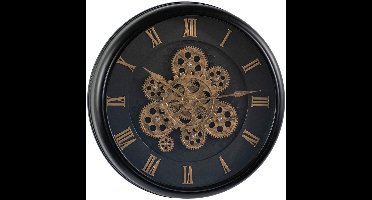 Analoge Wandklok 40 cm Goud/Zwart