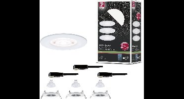 LED-inbouwlamp Nova GU10 Flat stijf IP44 3x4,9W 3x550lm 230V 4000K Wit mat