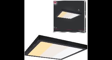 LED-paneel Abia 2 White Select Schemergestuurde bewegingsmelder (HF) hoekig 400x400mm 16W 1400lm 2700 - 4000K Zwart