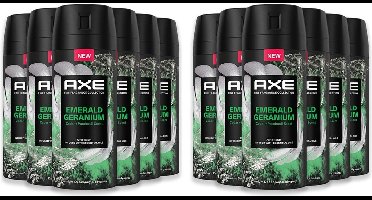 Axe - Fine Fragrance Deo Spray - Emerald Geranium - 12 x 150 ml Voordeelverpakking
