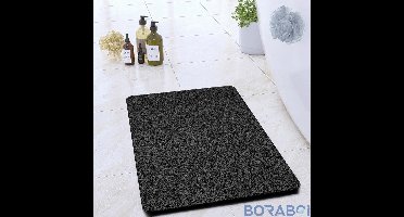 Duschmatte - Rutschfest - 40x60 cm - Zwart - Soft PVC