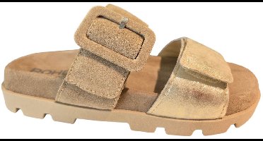 Rohde 6313 29 Slippers Beige en Goud Leer en Suede Dames - Goud - 39