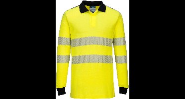 Portwest PW3 Vlamvertragende Modaflame Hi-Vis Poloshirt FR702 - Geel/Zwart - XXL