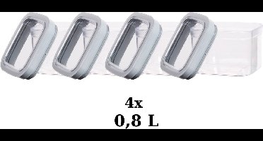 Curver - 4x Vershouddoos van 0,8 L - Dry Food Storage