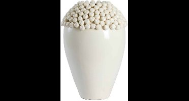 Light & Living Vaas Lovro - Crème - Ø39.5x57cm - Keramiek - Modern - Bloemenvaas - Woondecoratie - Decoratieve vaas voor woonkamer of slaapkamer