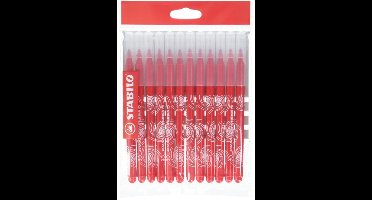STABILO 2 X PAK VAN 12 POWER REFILL VILTSTIFTEN-ROOD