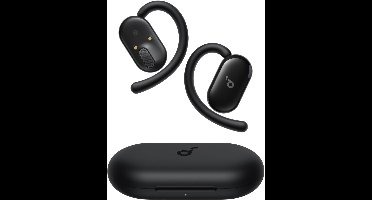 Soundcore V20i koptelefoon, verstelbare oorhaken, comfortabel, stevige grip, sterke bas, ruisvrije telefoongesprekken, IP55, led, 36 uur speeltijd, Bluetooth 5.4 oordopjes, multipoint verbinding