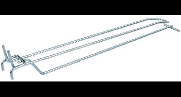 EURO Perforated – Dubbele Winkelhaak – 30 cm Lengte – Ø4 mm Draad – Verzinkt Staal – Prijsetikethouder