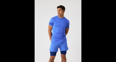 Björn Borg Sportshirt Heren Korte Mouw - Amparo Blauw - Gerecycled Polyester - Maat L