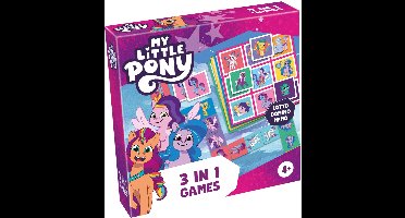 Tactic My Little Pony 3-in-1 Spellenverzameling – Kaartspel – Lotto – Domino – Memo – Kinderspel vanaf 4 jaar