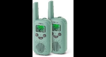 Alecto Walkie Talkie - Set van 2 - Oplaadbaar USB-C - 6 km bereik - Walkie Talkie voor Kinderen - FR10GR - Groen