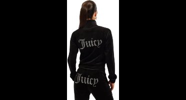 Juicy Couture Juicy Couture Christine Classic Velour Low Rise Pant ZWART - Maat L
