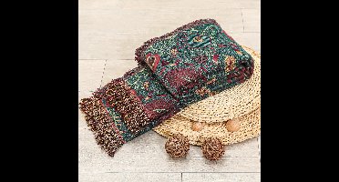 Sprei - Dubbelzijdig - 150x200 cm - Groen - 100% Katoen