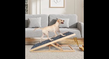 Zolara Verstelbare Houten Hondenhelling - Loopplank voor dieren - Hondenplank - Hondenloopplank - tot 50 KG