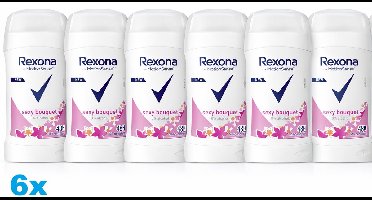 Rexona MotionSense Sexy Bouquet Deodorant Stick 6 x 40 ml – 48H Anti-Transpirant – Voordeelverpakking 6 Stuks