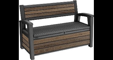 Keter Signature Opbergbank - 132,7 x 63,5 x 89,5 cm – Walnut