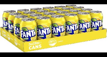 Frisdrank fanta lemon zero blik 330ml - 24 stuks