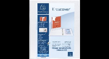 Exacompta 10x Kreacover Ringband in PP met 4 D-ringen van 30mm - A4 maxi - Wit - 51842E