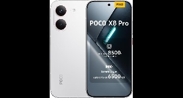 Xiaomi POCO X8 Pro Wit 8GB + 256GB - 6500mAh batterij, 100W HyperCharge - Dimensity 8500 Ultra - IP68