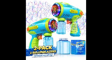 AirLux Bellenblaas Pistool 2 Pack - Met Extra Navulling - Bellenblaas - Speelgoed 2 Jaar - Speelgoed 3 Jaar - Speelgoed 4 Jaar - Speelgoed 5 Jaar - Educatief Speelgoed - Jongens Speelgoed - Meisjes Speelgoed - Kinderspeelgoed - Buitenspeelgoed