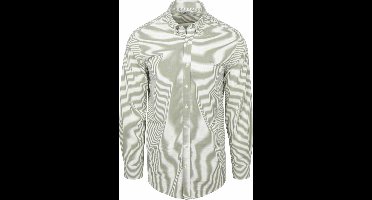 McGregor Overhemd Poplin Streep Groen - Maat S - Heren - Overhemden Casual