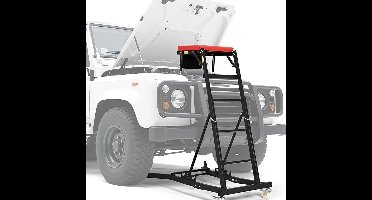 Top Side Creeper – Rolbare Werkbank – Motor Creeper – Garage Krukje – Sidesleeper Auto – Verstelbare Hoogte 122-193 cm – Stalen Constructie 181 kg Belastbaar – Zwarte Variant