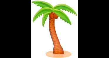CHAKS - Houten palmboom decoratie 15 cm op sokkel