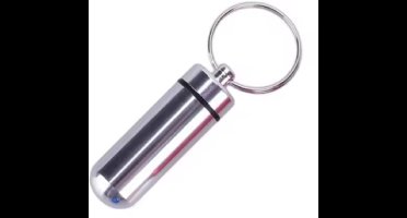 New Age Devi - Pillenkoker Sleutelhanger - 2 Stuks - Zilver - Voor al je medicijnen!