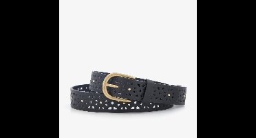 Dames riem met perforaties en studs zwart - Maat 95