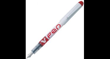 Pilot V-Pen Rode Uitwisbare Vulpen - 0,50 mm Schrijfbreedte