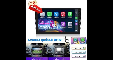 Android 15 Car Radio – Autoradio – Multimedia Systeem – Navigatiesysteem – Touchscreen Radio – Met AHD Achteruitrijcamera – 9 Inch 1280P IPS Scherm – Draadloos CarPlay & Android Auto