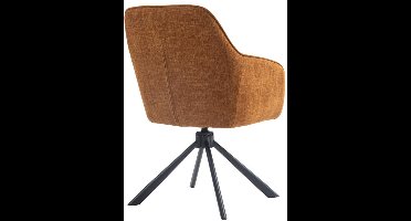 Giga Living Eetkamerstoel Select Avola - Roestkleur - Metaal & Polyester - Set van 2