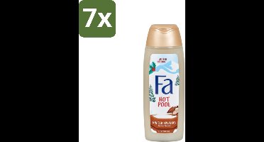 7 x Fa - Douchegel - Winter Splashes Hot Pool Cacao - Warm & Verwarmend - Verzachtend - 250 ml - Douchegel - Winter - Verwarmend - Cacao - Verzachtend