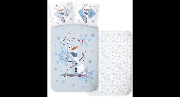 Frozen Olaf Dekbedovertrek 100 x 135 cm - Katoen - 40 x 60 cm