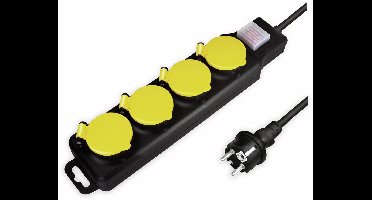 Stekkerblok 4x met schakelaar voor buiten IP44