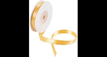 Satijnlint, B: 10 mm, geel, 10 m/ 1 rol