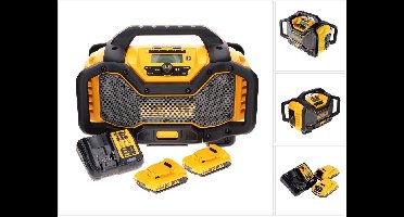 DeWalt DCR 027 D2 draadloze radio DAB+ 10,8-18,0 V + 2x accu 2,0 Ah + lader