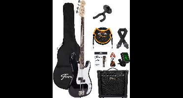 Finesse Elektrische Basgitaar met Versterker - Starterset - Volwassenen - Kind - Zwart