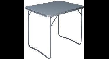 Redcliffs Camping tafel - aluminium - lichtgewicht - grijs/zilver - 80 x 60 x 69 cm - hoge eettafel - Weerbestendig