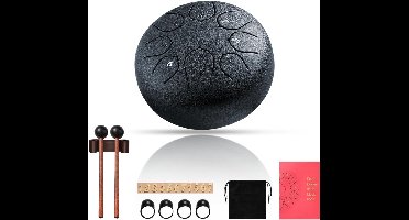 ApexArte® Handpan - Tongue Drum - Klankschaal - Meditatie - Zwart