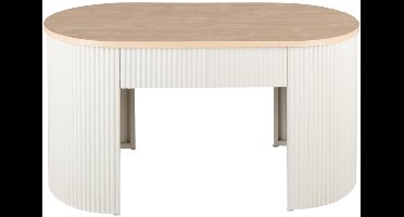 Leitmotiv Bank Estriado - Grijs - 80x40x42cm - Modern