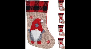 Kerstdecoratie - Kerstversiering - Kerstcadeau Verpakking - 4 stuks - kerst sok - kerstversiering - kerstsokken