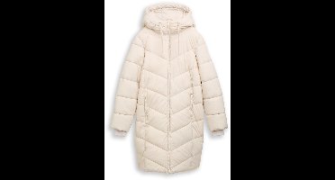 Tom Tailor - Pufferjas met capuchon - Maat S - cold beige